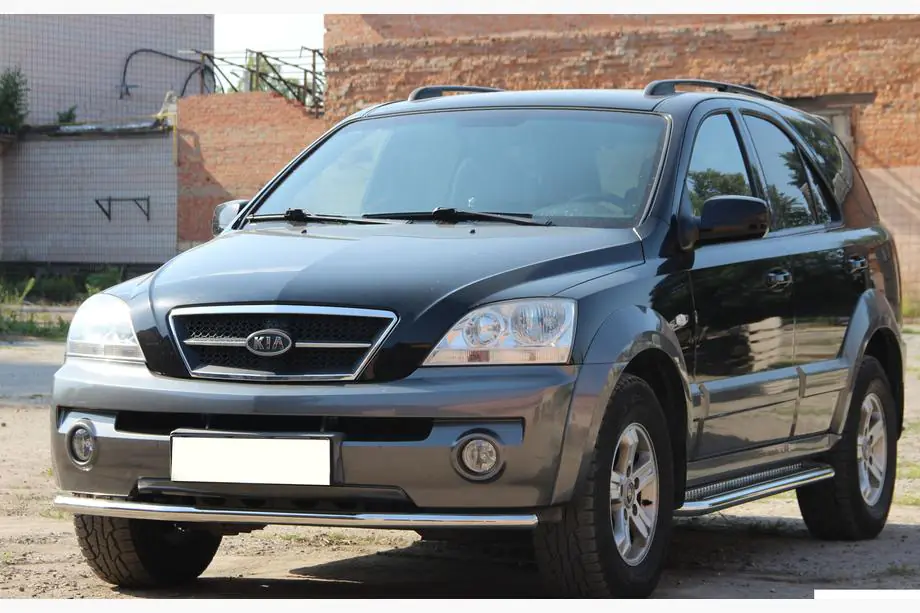 Kia Sorento I BL 2002–2009 Voorbumperbescherming ST008 (RVS) Image