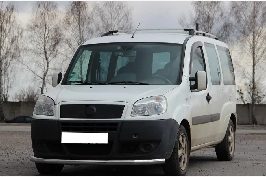 Fiat Doblo I 2001–2005 Voorbumperbescherming ST008 (RVS) Image