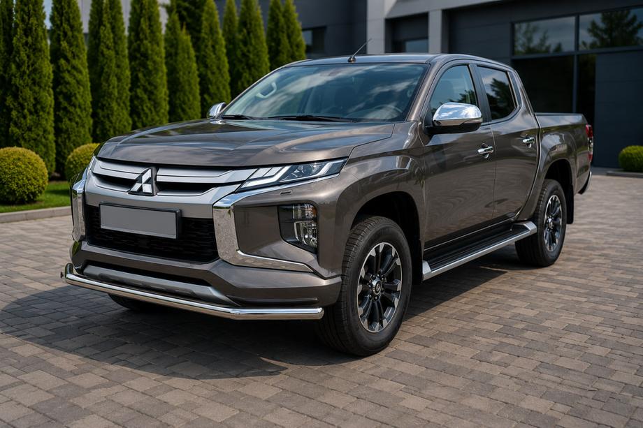 Mitsubishi L200 2015–2024 Voorbumperbescherming ST008 (RVS) Image