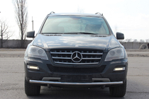 Mercedes ML W164 2005–2011 Voorbumperbescherming ST008 (RVS) foto 1