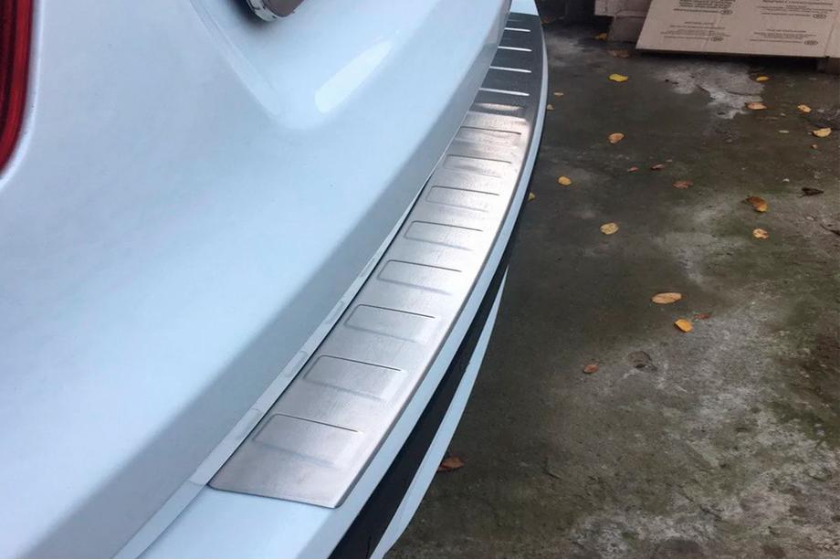 BMW X3 F25 2011–2018 OmsaLine RVS achterbumper beschermplaat (mat) Foto 3