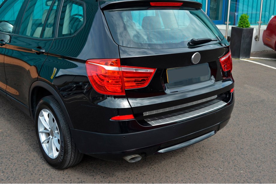 BMW X3 F25 2011–2018 OmsaLine RVS achterbumper beschermplaat (mat) Foto 5