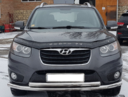 Hyundai Santa Fe 2 2006–2012 Voorbeschermbeugel ST014 (RVS) Ø60/42 mm foto 1