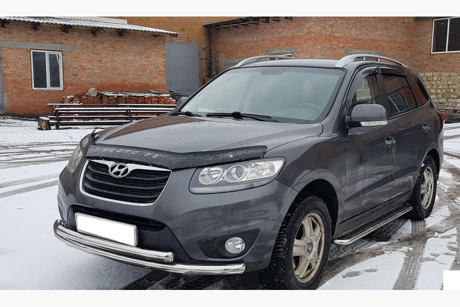 Hyundai Santa Fe 2 2006–2012 Voorbeschermbeugel ST014 (RVS) Ø60/60 mm Foto 2