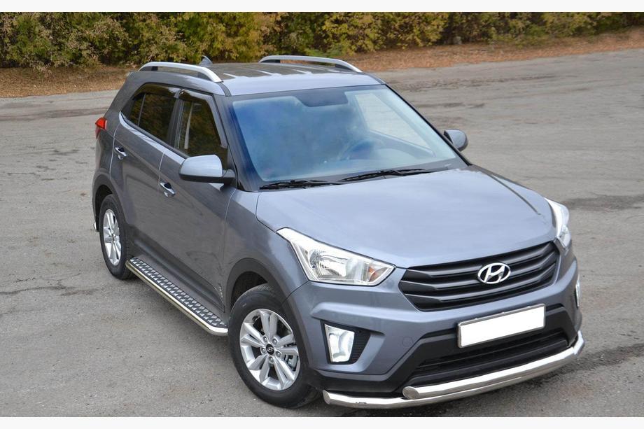 Hyundai Creta 2014–2020 Voorbeschermbeugel ST014 (RVS) Ø60/42 mm Image