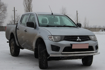 Mitsubishi L200 2006–2015 Voorbeschermbeugel ST014 (RVS) foto 3