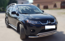 Mitsubishi Outlander 2006–2012 Voorbeschermbeugel ST014 (RVS) Ø60/60 mm foto 3