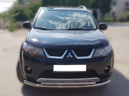 Mitsubishi Outlander 2006–2012 Voorbeschermbeugel ST014 (RVS) Ø60/60 mm foto 1