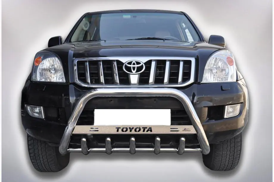 Toyota Land Cruiser Prado 120 2002–2009 Bullbar WT004 (RVS) Image