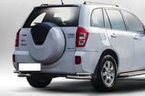 Chery Tiggo 3 2005– Achterste dubbele hoekbeschermers AK003-double (2 st., RVS) foto 1