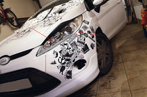 Ford Fiesta 2008–2017 Koplamp sierlijsten (2 st., kunststof) foto 1