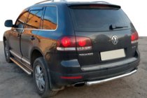 Volkswagen Touareg 2002–2010 Achterbeschermbeugel AK002 (2 stuks, RVS) foto 3