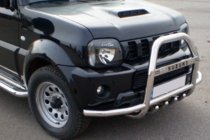 Suzuki Jimny 1998–2018 Bullbar QT007-Exclusive (met opschrift, RVS) foto 4
