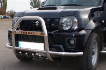 Suzuki Jimny 1998–2018 Bullbar QT007-Exclusive (met opschrift, RVS) foto 3