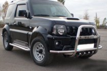 Suzuki Jimny 1998–2018 Bullbar QT007-Exclusive (met opschrift, RVS) foto 2