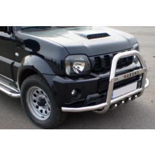 Bullbar QT007-Exclusive (met opschrift, RVS) Suzuki Jimny 1998–2018 foto 4