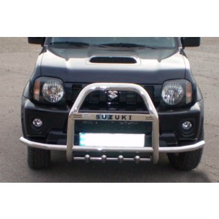 Bullbar QT007-Exclusive (met opschrift, RVS) Suzuki Jimny 1998–2018 foto 1