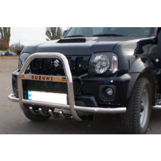 Bullbar QT007-Exclusive (met opschrift, RVS) Suzuki Jimny 1998–2018 foto 3