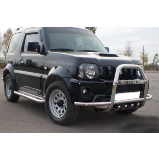 Bullbar QT007-Exclusive (met opschrift, RVS) Suzuki Jimny 1998–2018 foto 2