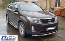 Kia Sorento II XM 2009–2014 Frontbescherming ST008 (2013-2015, RVS) foto 2