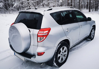 Toyota Rav 4 2006–2013 Dakrails Skyport (grijs) Korte wielbasis foto 2