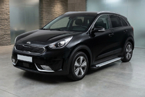 Kia Niro 2016–2021 Side steps Allmond Grey (2 stuks, aluminium) foto 1