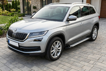 Skoda Kodiaq 2016–2023 Side steps Allmond Grey (2 stuks, aluminium) foto 1