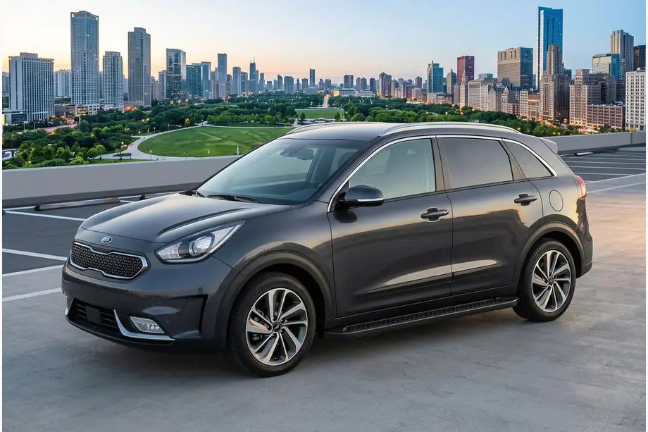 Kia Niro 2016–2021 Allmond Black zijtreden (2 st., aluminium) Image