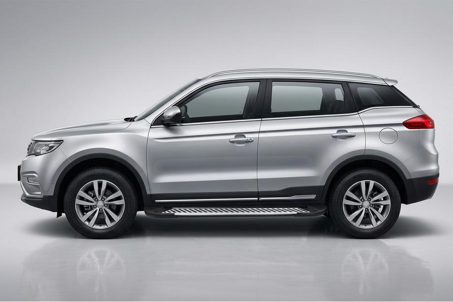 Geely Emgrand X7 2011– Line side steps (set van 2, aluminium) Image