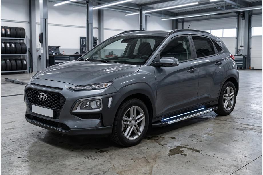 Hyundai Kona 2017–2023 Side steps RedLine V1 (2 stuks, aluminium) Image