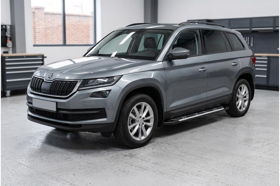 Skoda Kodiaq 2016–2023 Sunrise side steps (2 stuks, aluminium) Image