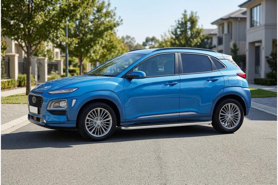 Hyundai Kona 2017–2023 Side steps Tayga Grey (set van 2, aluminium) Image