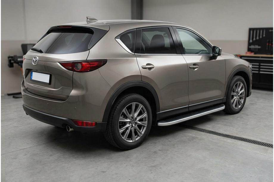 Mazda CX-5 2017–2025 Side steps Tayga Grey (set van 2, aluminium) Image