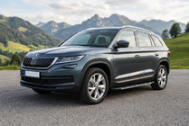 Skoda Kodiaq 2016–2023 Side steps Bosphore Grey (set van 2, aluminium) foto 1