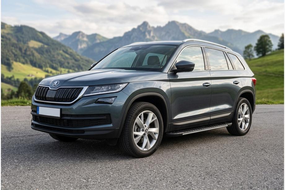 Skoda Kodiaq 2016–2023 Side steps Bosphore Grey (set van 2, aluminium) Image