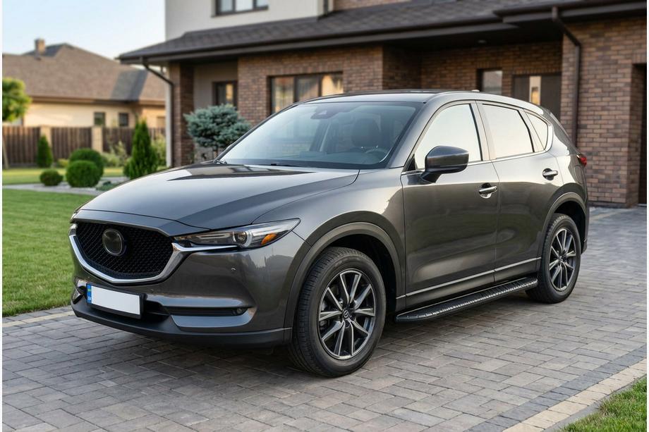 Mazda CX-5 2017–2025 Side steps Bosphore Black (set van 2, aluminium) Image
