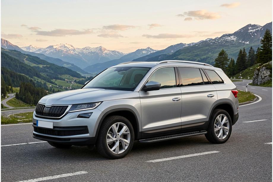 Skoda Kodiaq 2016–2023 Side steps Bosphore Black (set van 2, aluminium) Foto 1