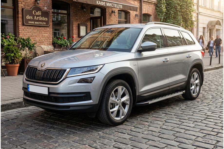 Skoda Kodiaq 2016–2023 Duru zijtreden (set van 2, aluminium) Image