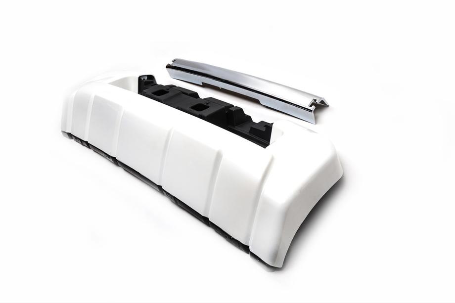 Toyota Land Cruiser 200 2007–2021 Voorbumper lipspoiler 2012-2016 (EA-stijl, zonder bumperrok) Zwarte kleur Foto 3