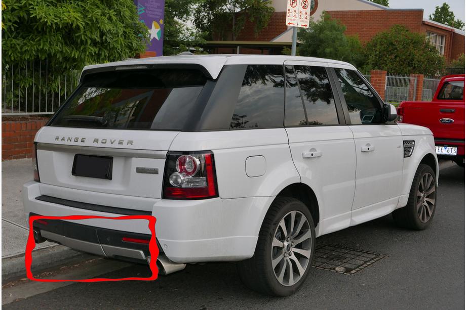 Range Rover Sport 2005–2013 Achterdiffuser (3-delig) Image