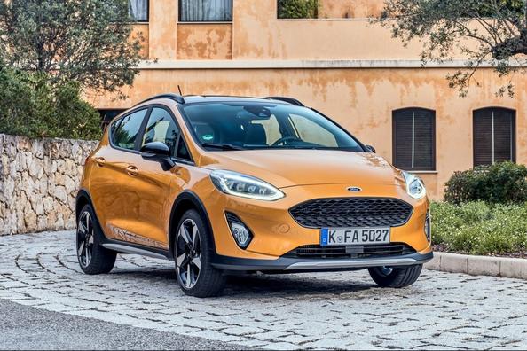 Overzicht van de crossoverversie van de Ford Fiesta Active hatchback