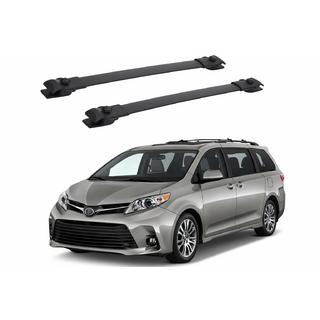 Dakdragers (dwarsdragers) zwart voor standaard dakrails OEM (Aluminium) Toyota Sienna 2010–2020 foto 1