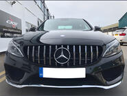 Mercedes C-klasse W205 2014–2021 Panamericana GT voorgrille (voor Avantgarde/AMG-Line/C43 AMG) 2018+, met camera foto 7