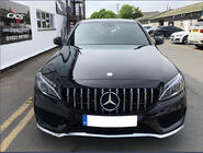 Mercedes C-klasse W205 2014–2021 Panamericana GT voorgrille (voor Avantgarde/AMG-Line/C43 AMG) 2018+, met camera foto 6