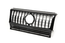 Mercedes G-klasse W463 1990–2018 Voorgrille (GT, met chromen strips) Zwart met chroom strips foto 4
