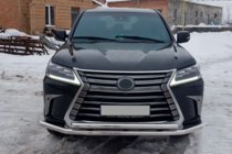 Lexus LX570/450d 2008–2022 Voorbeschermbeugel ST014 (2015+, RVS) foto 6