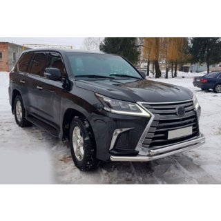 Voorbeschermbeugel ST014 (2015+, RVS) Lexus LX570/450d 2008–2022 foto 2