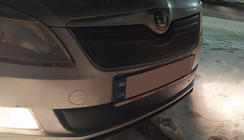 Skoda Fabia 2007–2014 Winterafdekking voor grille (2011-2014, bovenste) Mat foto 3