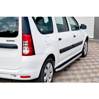Fullmond side steps (set van 2, aluminium) Dacia Logan MCV 2004–2014 foto 1