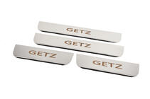 Hyundai Getz 2002– Carmos dorpellijsten (set 4 stuks, RVS) foto 2